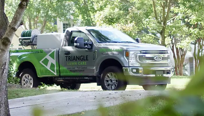 Triangle Lawn Care truck