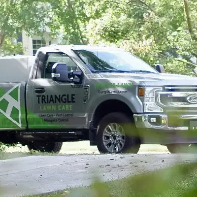 Triangle Lawn Care truck