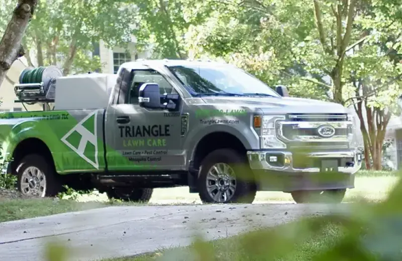 Triangle Lawn Care truck