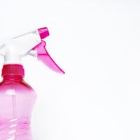 Pink spray bottle